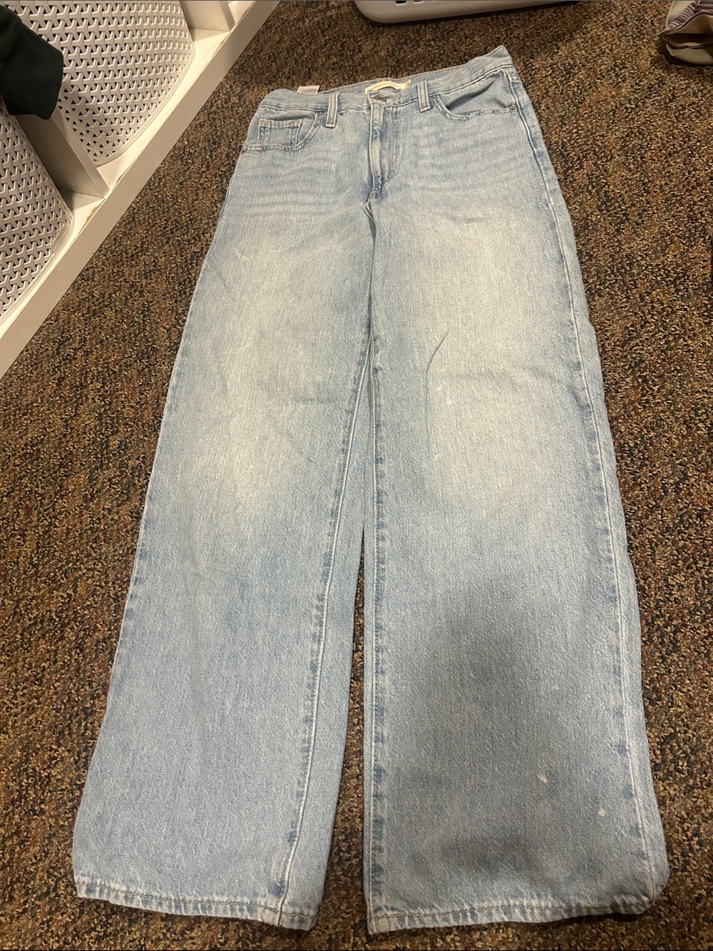 Levi's Light Wash High Rise Wide Leg Jeans